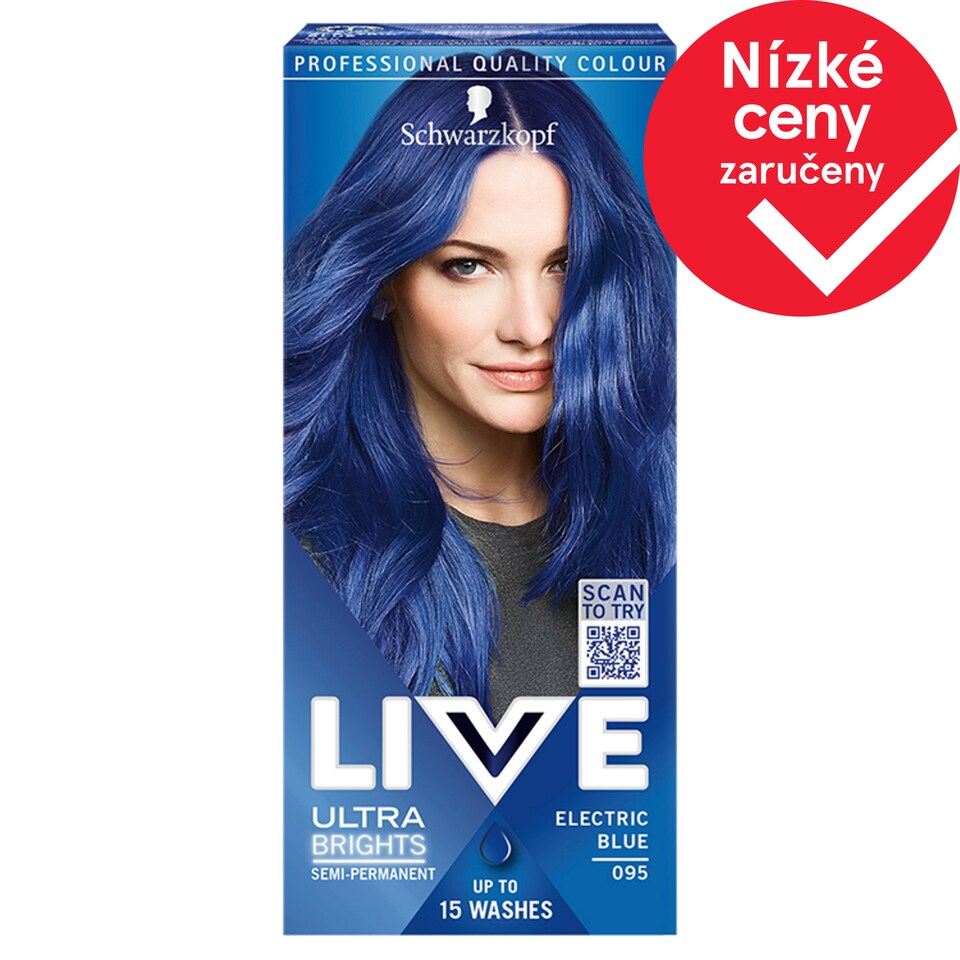 Obrázek 1 pro produkt Schwarzkopf Live Ultra Brights barva na vlasy Ocelově modrá 095