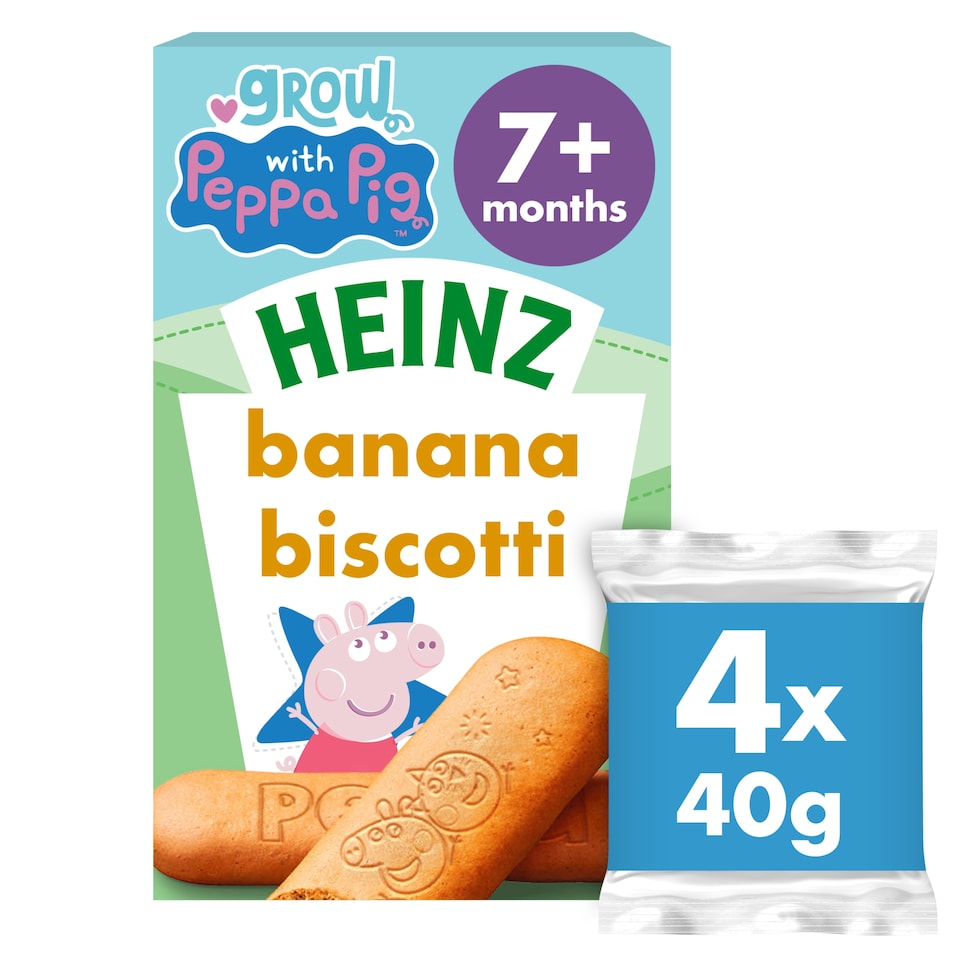 image 1 of Heinz Peppa Pig Banana Biscotti 4 x 40g