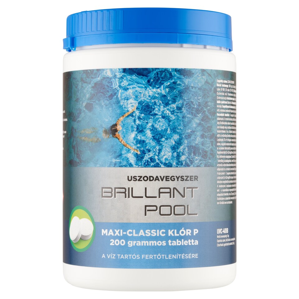Brillant Pool Maxi-Classic klór P 200 grammos tabletta uszodavegyszer 1 kg