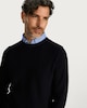 image 2 of F&F Pure Cotton Textured Integral Collar Jumper in Navy
