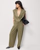 image 2 of F&F Wide Leg Tapered Trousers in Khaki