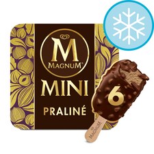Magnum Mini Chocolate And Hazlenut Praline Ice Cream 6X55ml