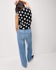 image 3 of F&F Polyamide Polka Dot Vest in Multi Black