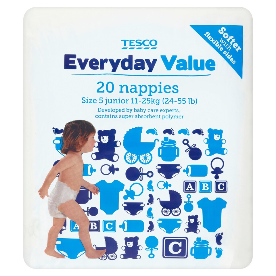 Tesco Every Day Value Size 5 20 Pack