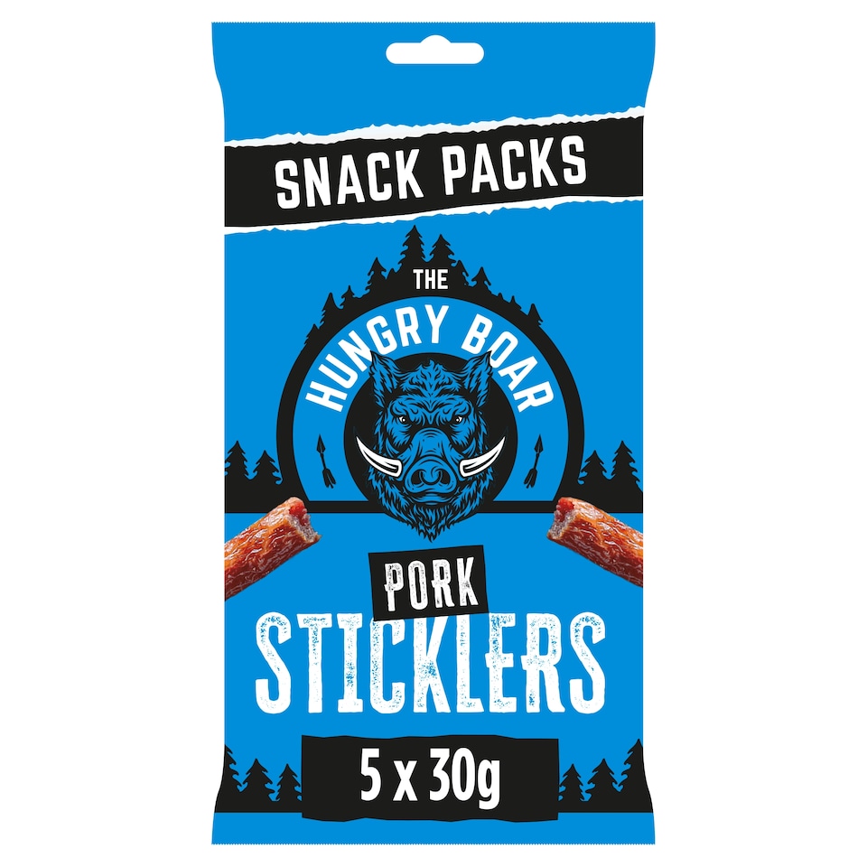 image 1 of The Hungry Boar Pork Sticklers 5x30g 