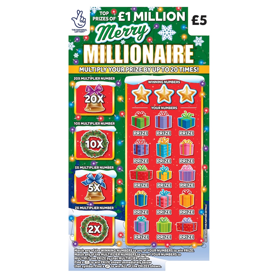 Merry Millionaire Scratchcard