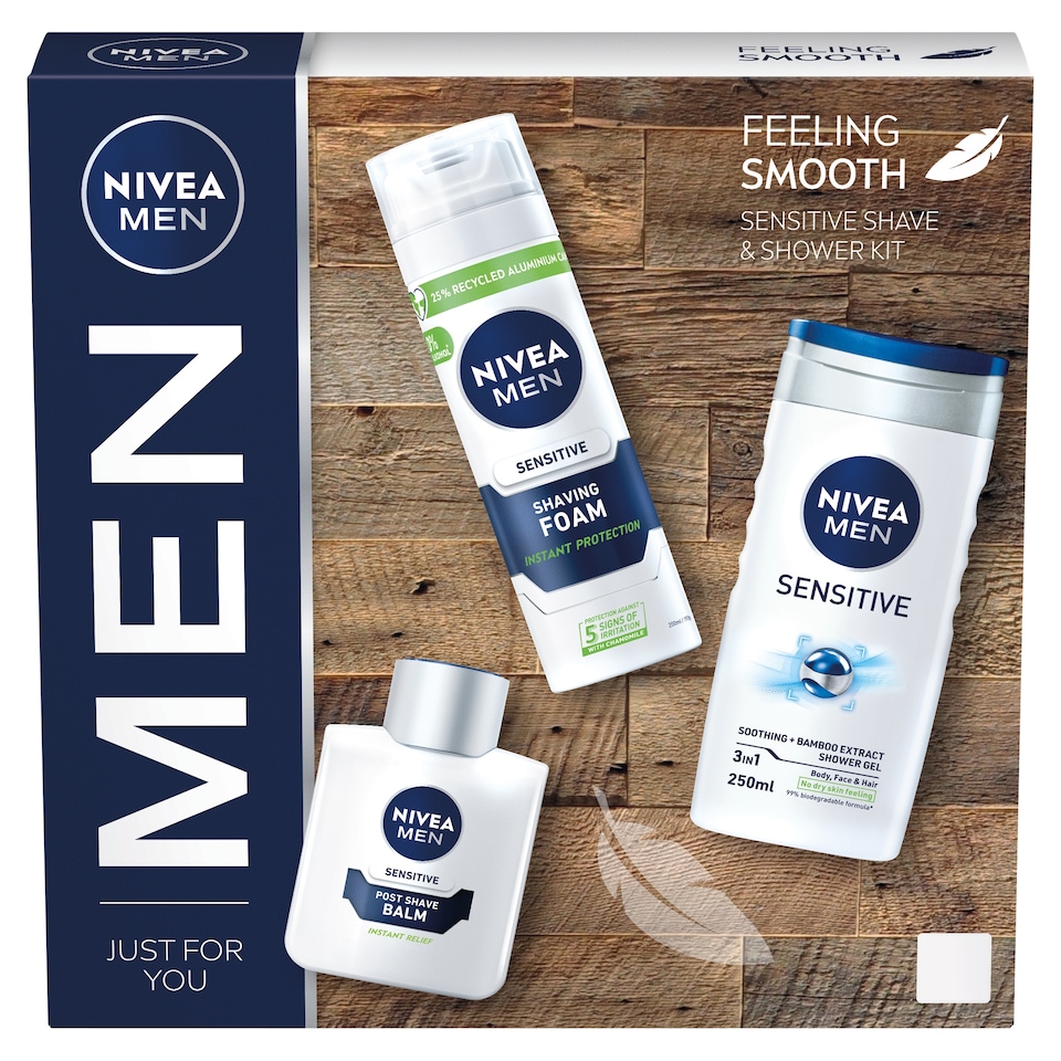 image 1 of Nivea Men Feeling Smooth Sensitive Shave & Shower Kit