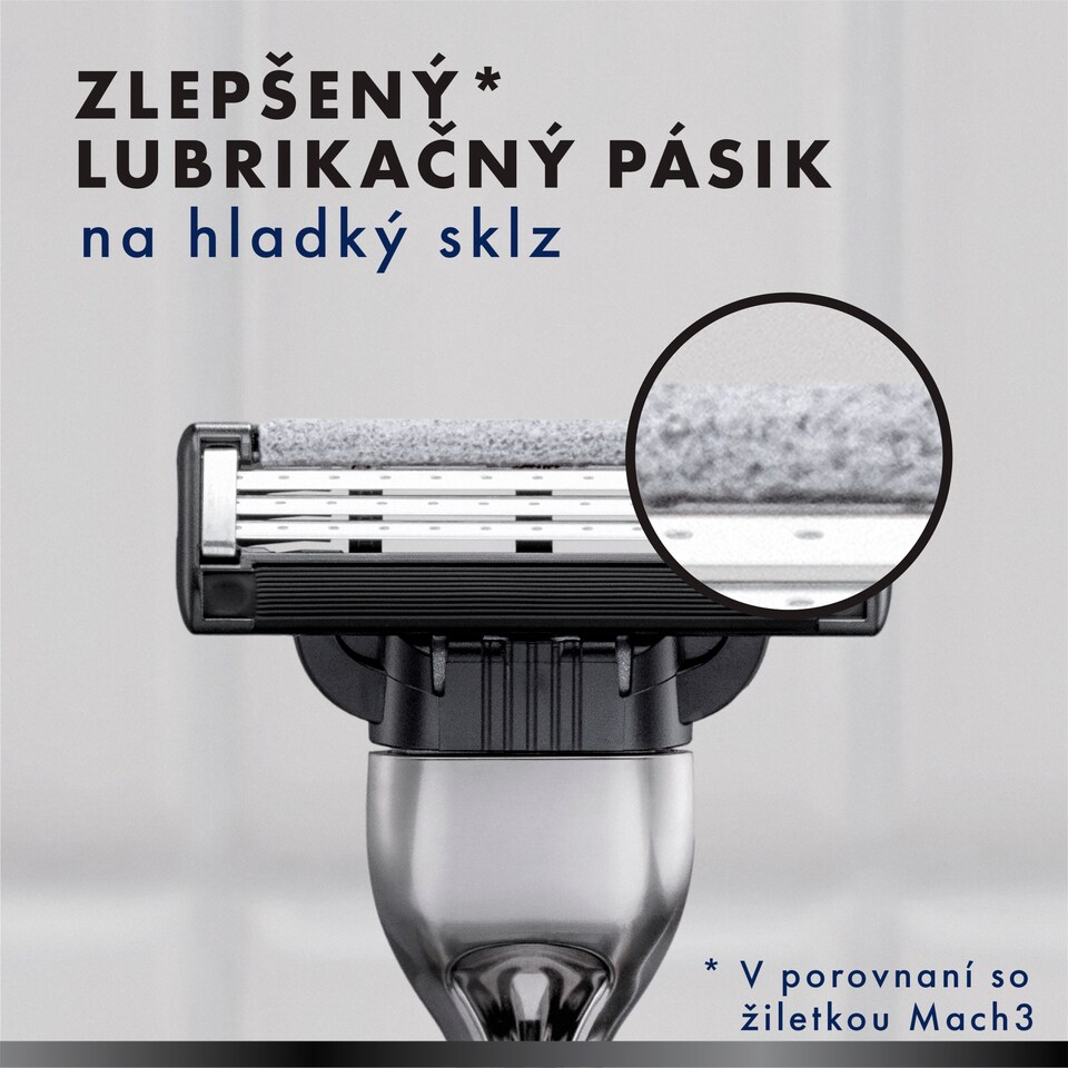 obrázok 1 z Gillette Mach3 Charcoal Náhradné Holiace Hlavice pre Mužov s 3 Čepieľkami