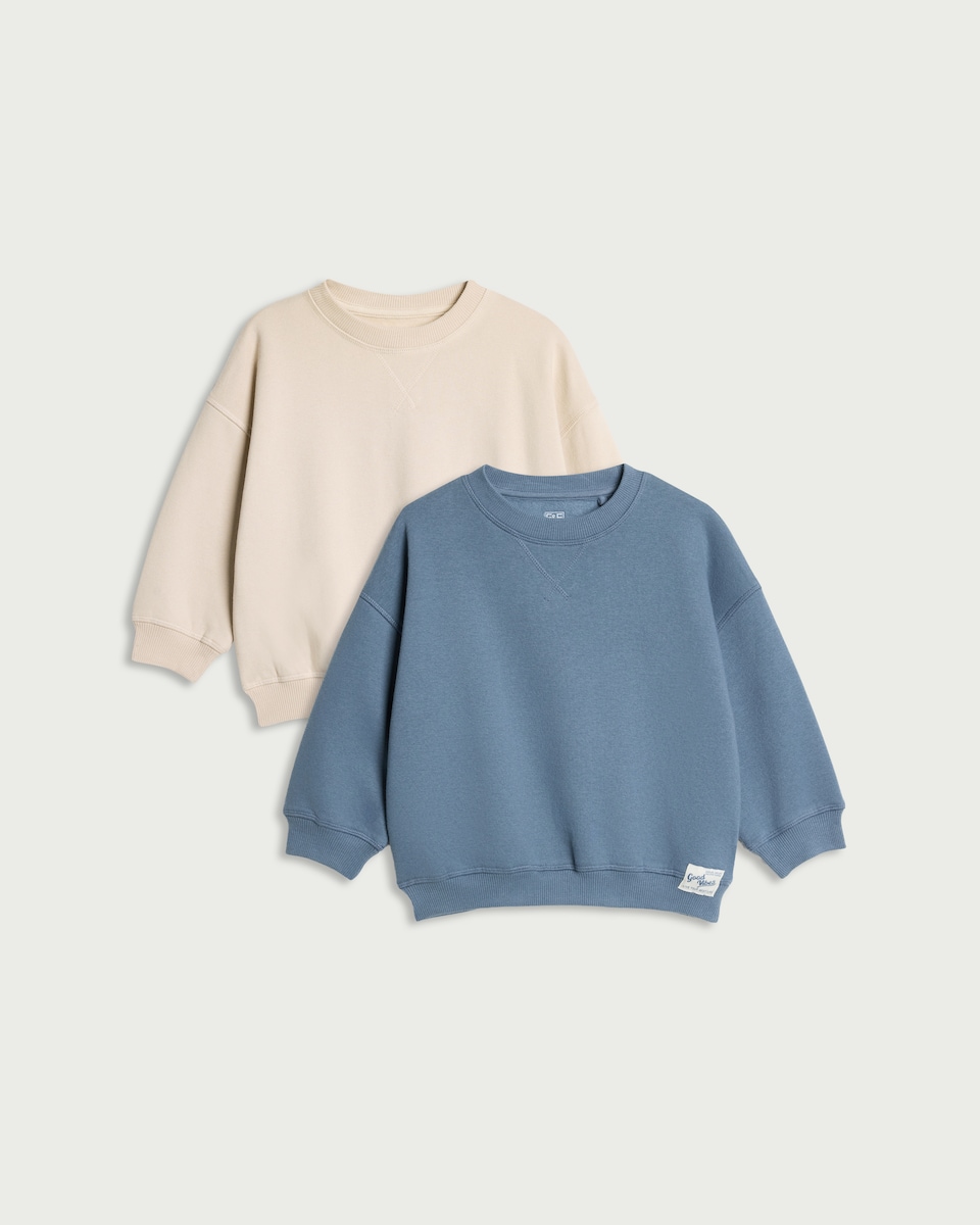 F&F Boys 2-Pack Cotton Rich Sweatshirts in Multi