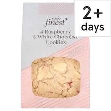 Tesco Finest Raspberry & White Chocolate Cookies 4 Pack