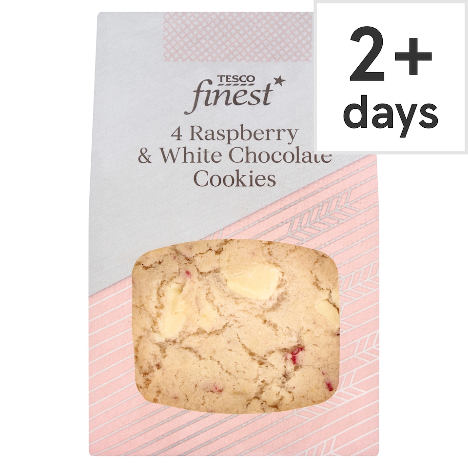 Tesco Finest Raspberry & White Chocolate Cookies 4 Pack