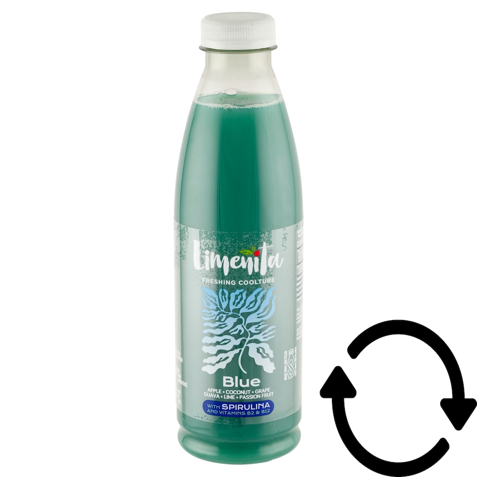 Limeñita Blue gyümölcslevek és pürék keveréke spirulinával és hozzáadott vitaminokkal 750 ml