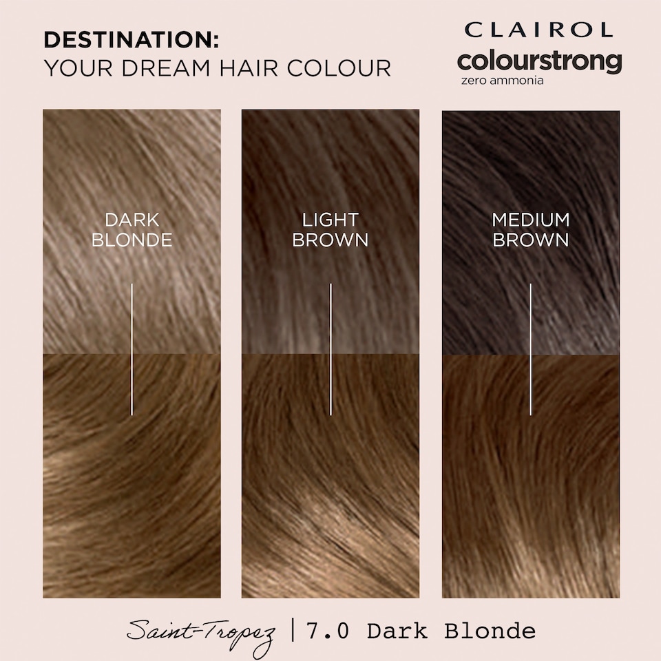 image 1 of CLAIROL COLOUR STRONG PERMANENT HAIR DYE - 7.0 DARK BLONDE