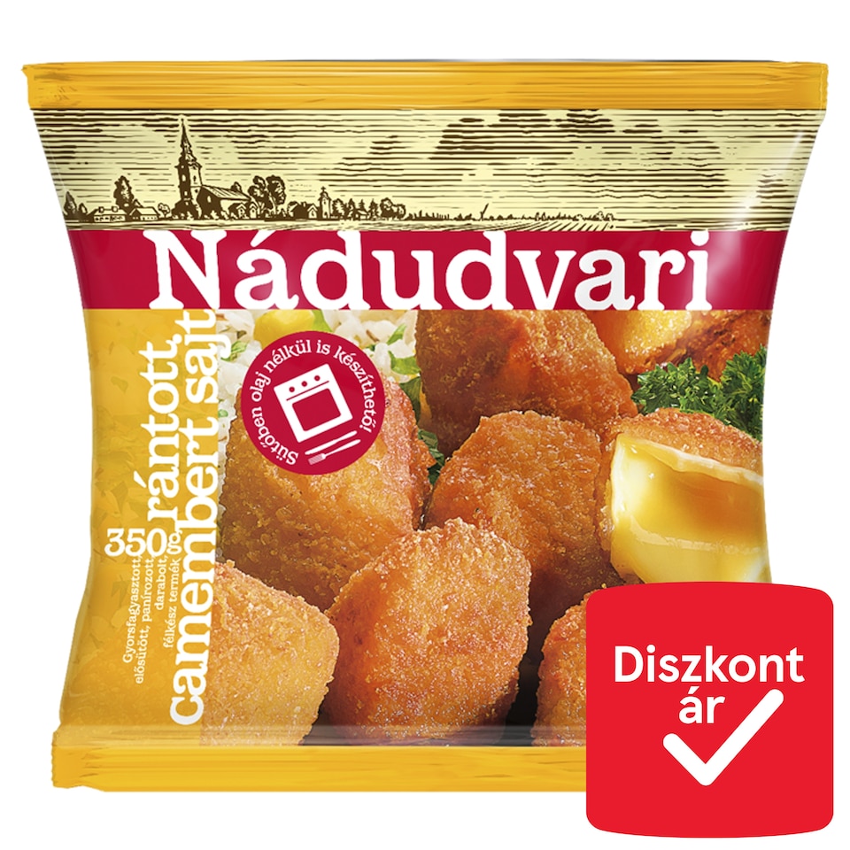 Nádudvari gyorsfagyasztott rántott camembert sajt 350 g