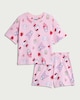 image 1 of Hello Kitty Pure Cotton Pyjama Set in Pink