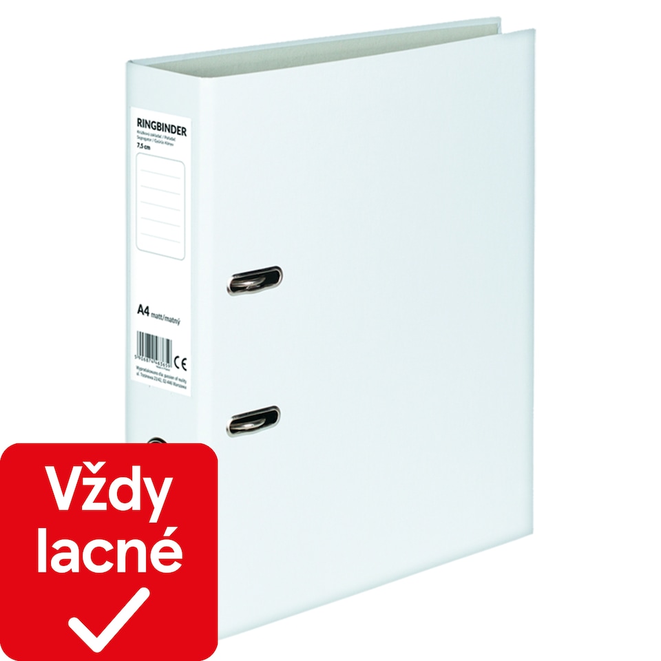 Krúžkový zakladač A4 biely