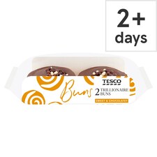 Tesco Chocolate Trillionaire Buns 2 Pack