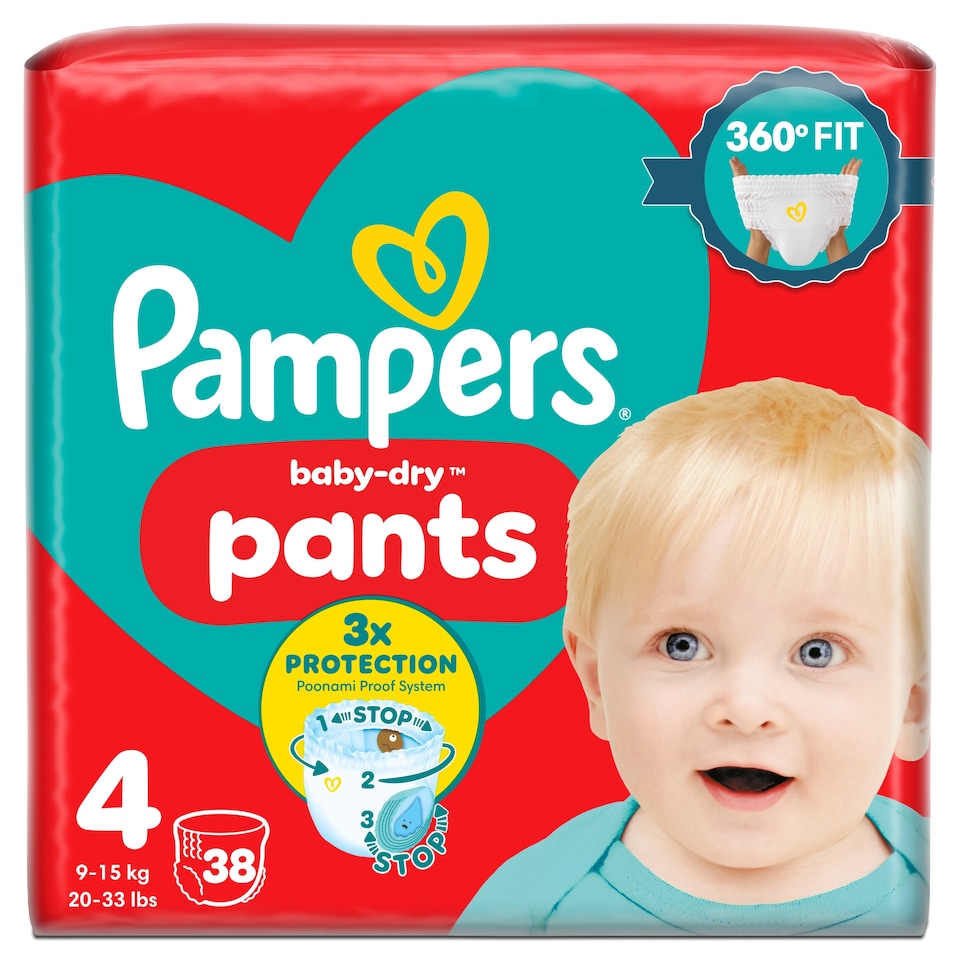 image 1 of Pampers Baby-Dry Nappy Pants Size 4 38 Pack