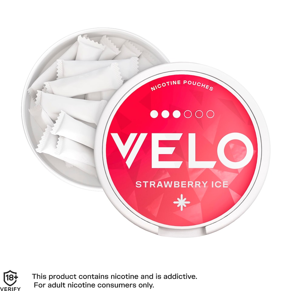 image 1 of Velo Nicotine Pouches - Strawberry Ice 10mg 20 Pack