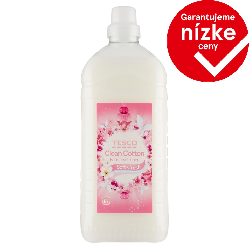 Tesco Soft & Fresh Clean Cotton Fabric Softener 57 Washes 2 L