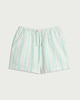 image 4 of F&F Girls Pure Cotton Striped Shorts in Green