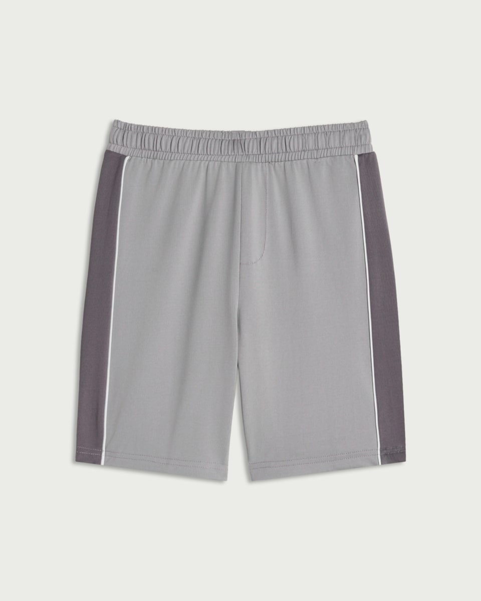image 1 of F&F Active ULTRAMOVE Boys Side Stripe Shorts in Grey
