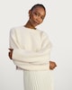 image 2 of The F&F Edit Crew Neck Cropped Jumper in Cream