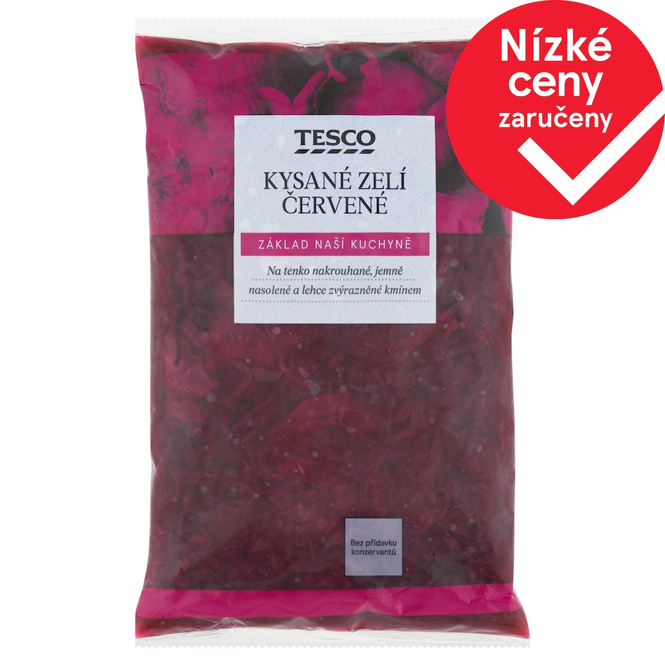 Tesco Kysané zelí červené 500g