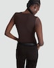 image 3 of F&F Polyamide Twist Detail Sleeveless Bodysuit in Brown
