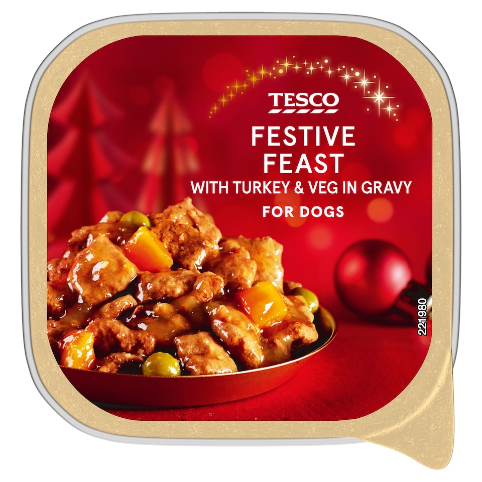 Tesco Festive Feast with Turkey & Veg in Gravy for Dogs 150g