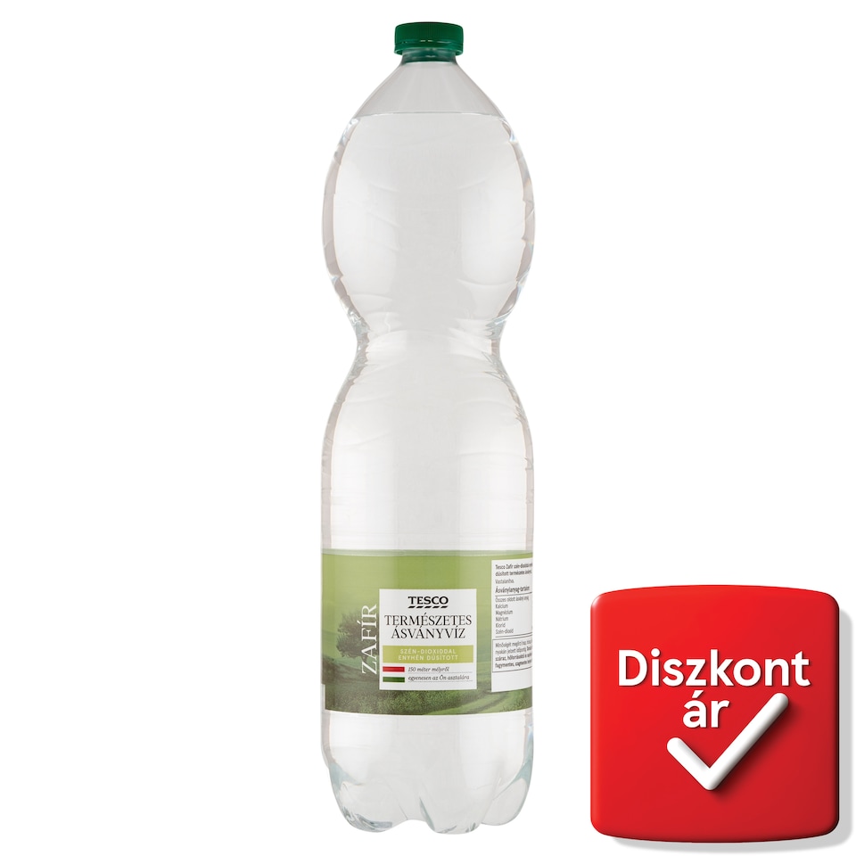 Tesco Zafír Natural Mineral Water Slightly Enriched with Carbon Dioxide 1,5 l