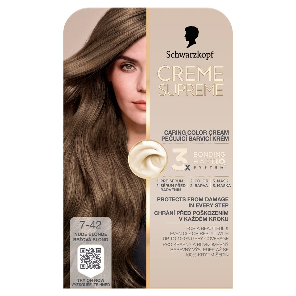 Schwarzkopf Creme Supreme tartós hajfesték 7-42 nude szőke