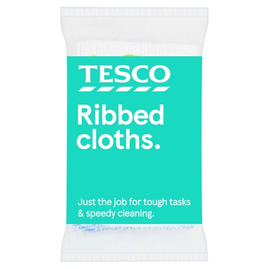 Tesco Ribbed Cleaning Cloths 4 Pack Tesco Groceries