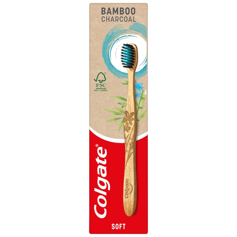 image 1 of Colgate Bamboo Charcoal Soft Toothbrush