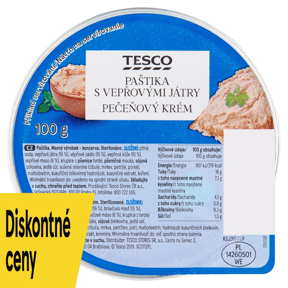 Tesco Pečeňový krém 100 g
