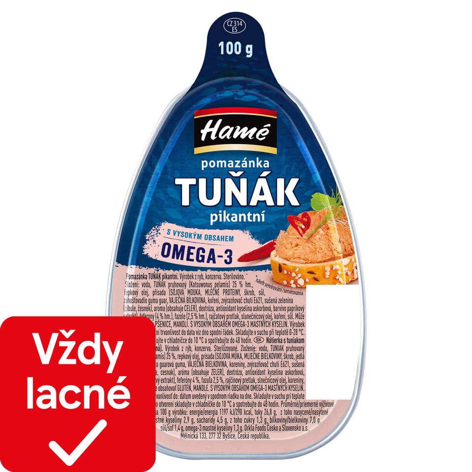 Hamé Pikantná nátierka z tuniaka 100 g