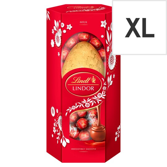 Lindt Milk Chocolate Egg With Lindor Milk Truffles 348G Tesco Groceries