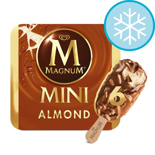 Magnum Mini Almond Ice Cream 6 x 55ml - Tesco Groceries