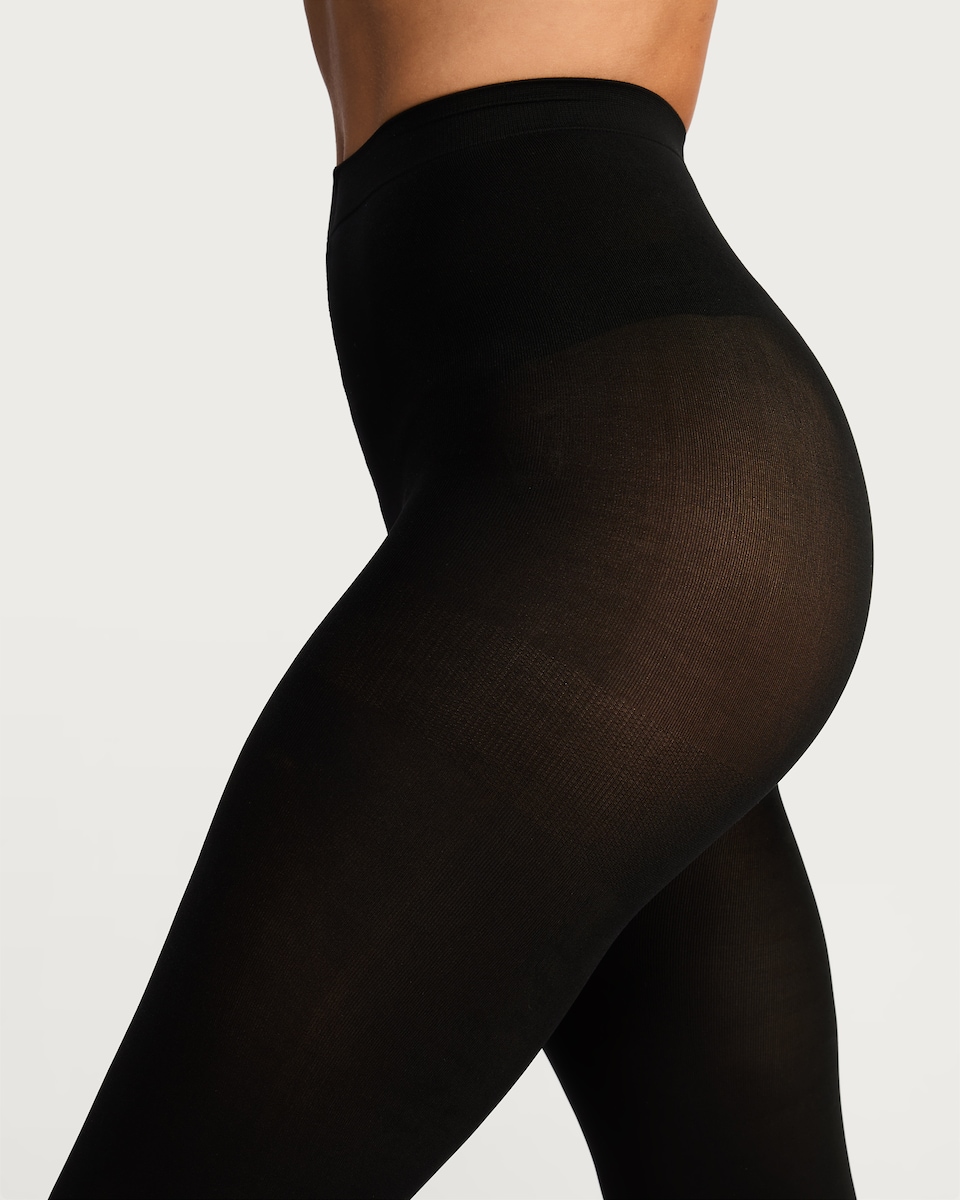 image 1 of F&F 4-Pack 80 Denier Opaque Tights in Black