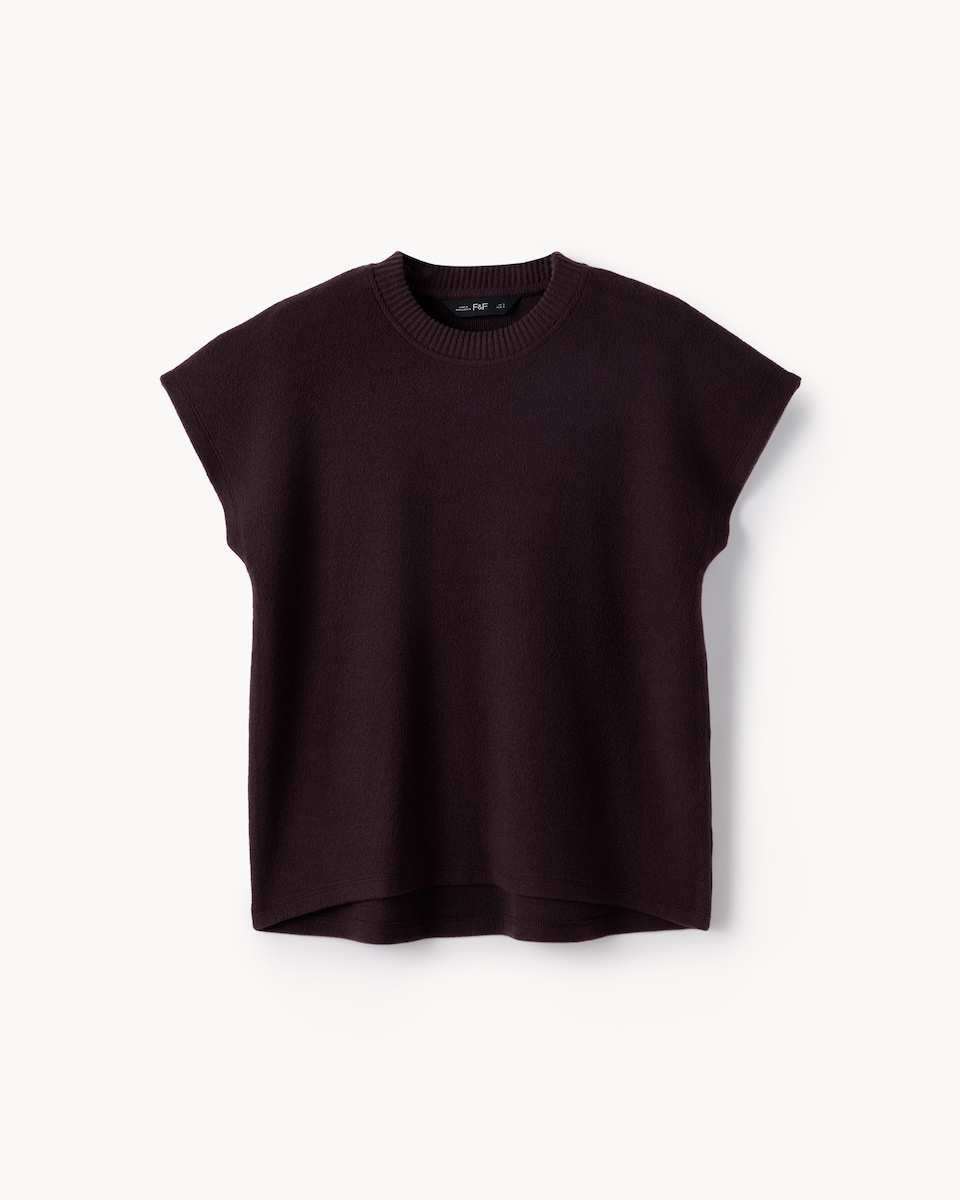 image 1 of F&F Textured Crew Neck T-Shirt in Purple