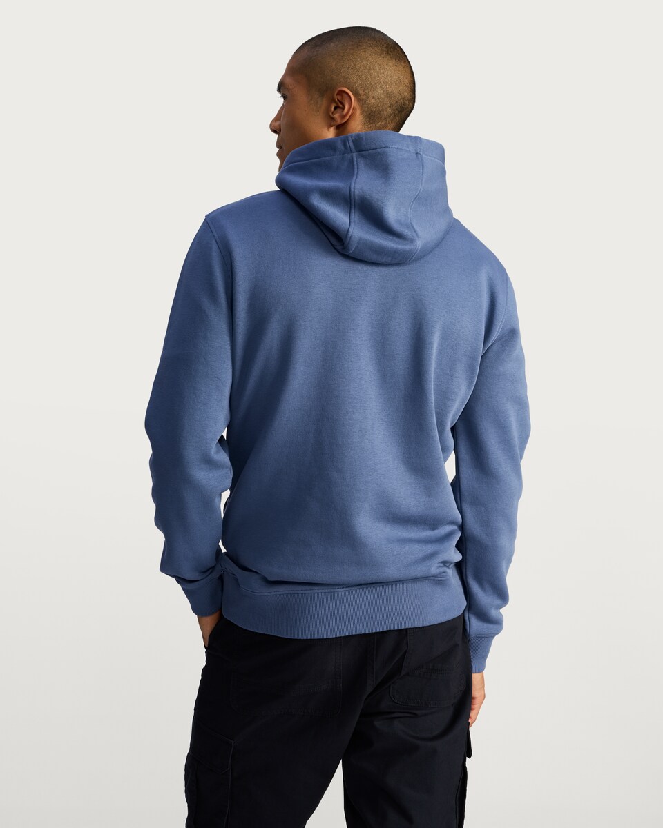 image 1 of F&F Regular Fit Cotton Rich Drawstring Hoodie in Blue
