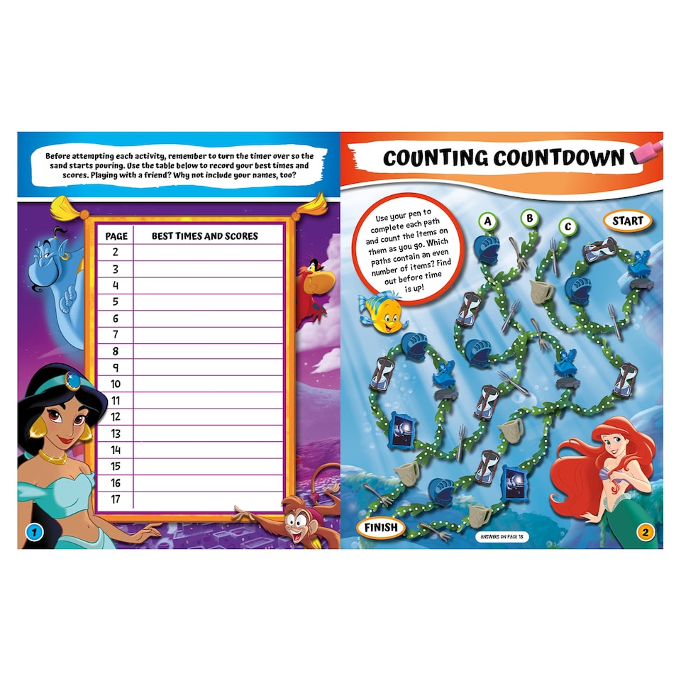 image 1 of Disney Princess Beat The Clock Activites