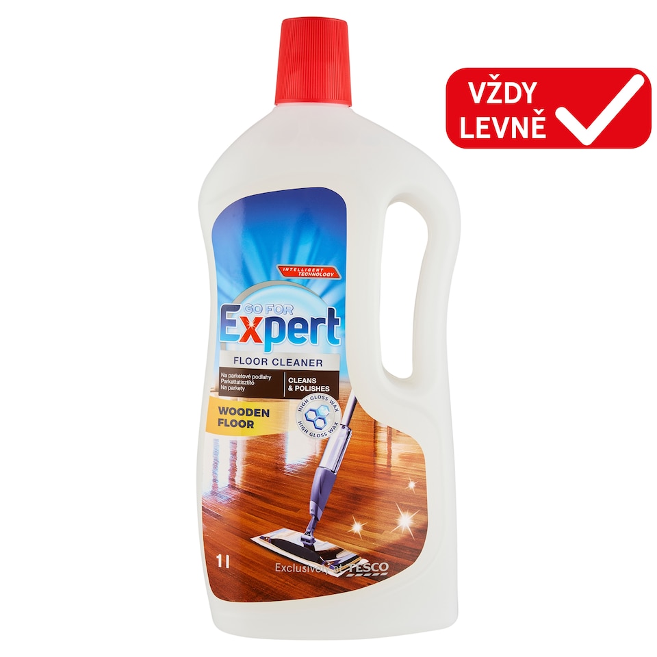 Go for Expert Čisticí prostředek na parketové podlahy s voskem 1l