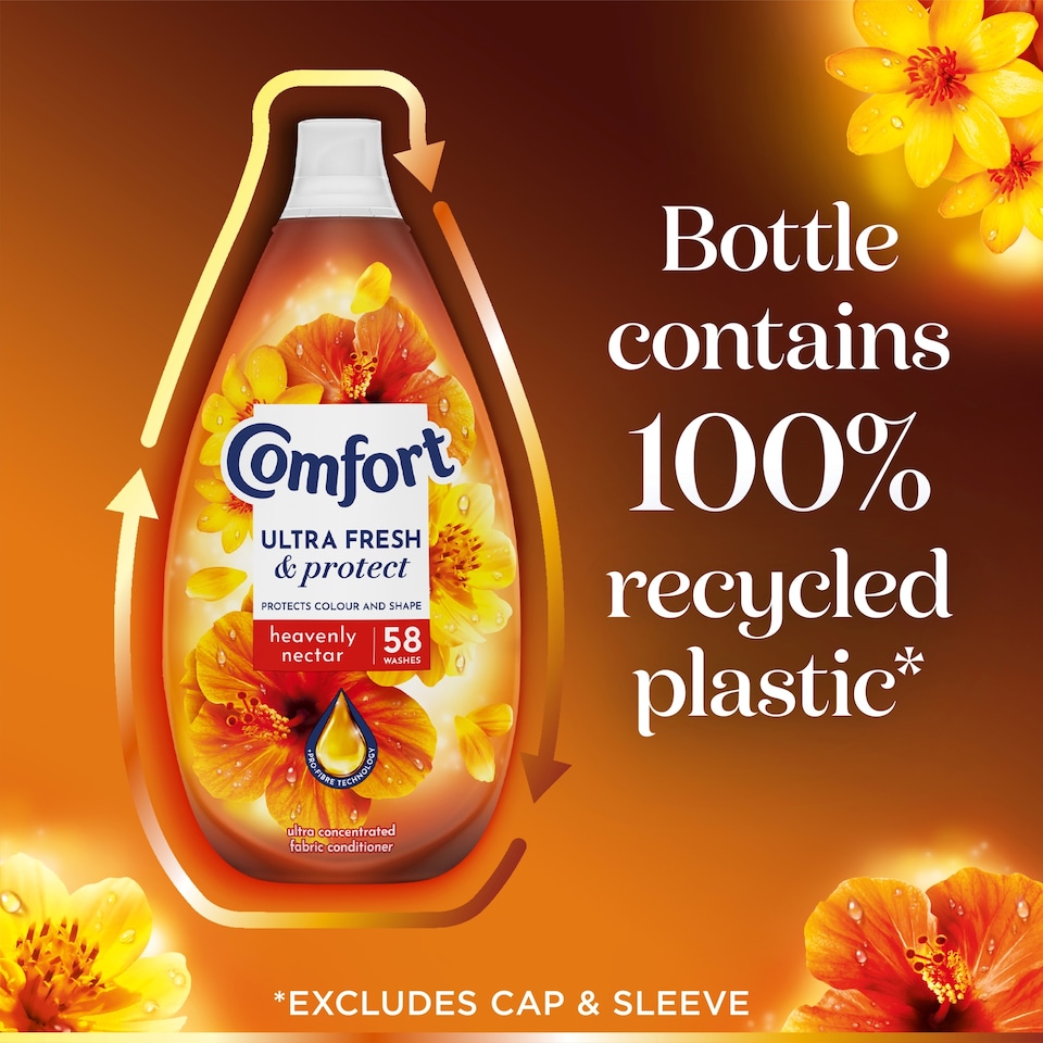 image 1 of Comfort Ultra Fresh & Protect Fabric Conditioner Heavenly Nectar 58 Washes 870ml