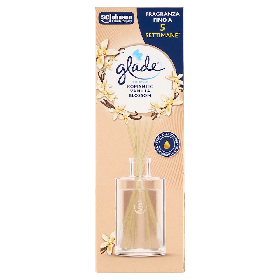 obrázok 1 z Glade Reed Diffuser Romantic Vanilla Blossom osviežovač vzduchu vonné tyčinky 50 ml