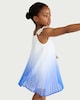 image 2 of F&F Girls Pleated Ombre Ruffle Strap Dress in Blue