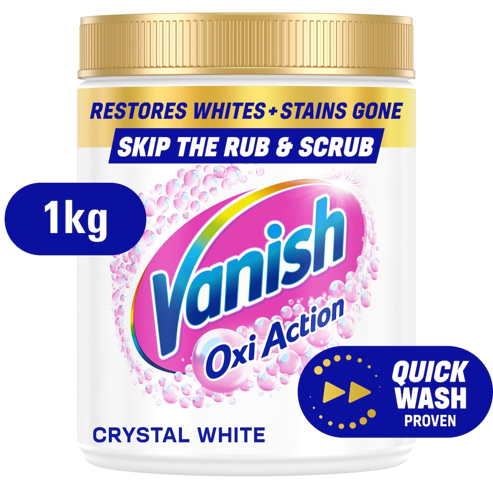 Vanish Gold Oxi Action Laundry Stain Remover Powder Whites 1kg