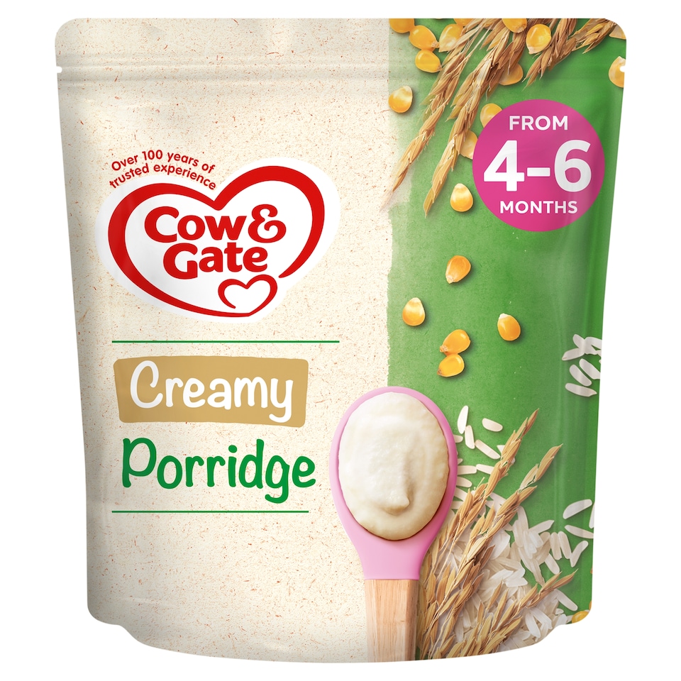 image 1 of Cow & Gate Creamy Porridge Baby Cereal 4-6 Months 125g