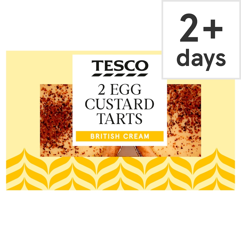 Tesco Egg Custard Tarts 2 Pack