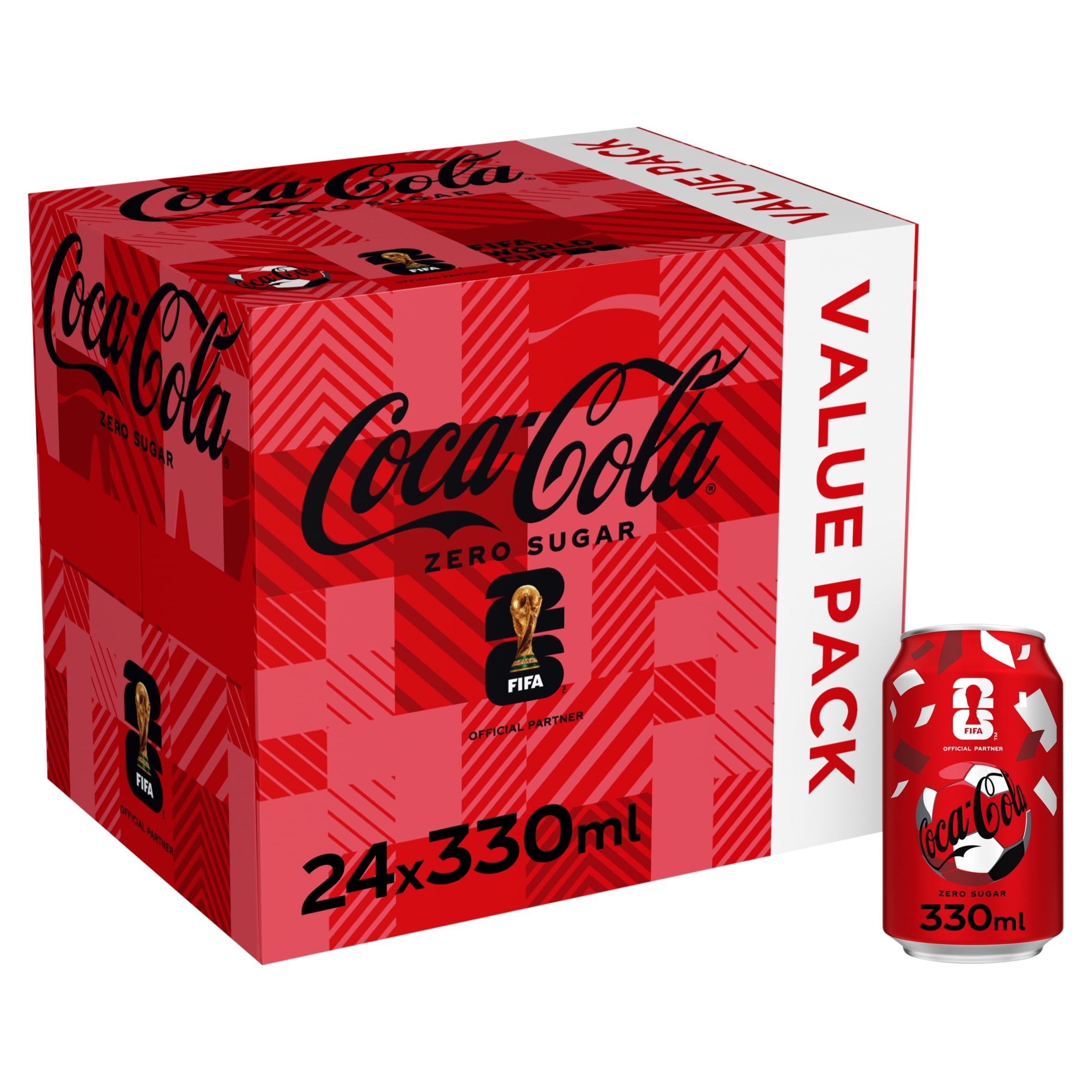 Coca-Cola Zero Sugar Soft Drink Cans 24 x 330 mL